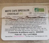 Chocolat mixte café speculos