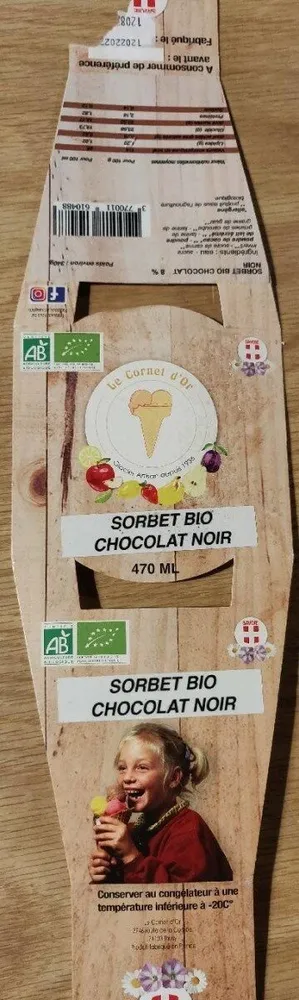 Sorbet bio chocolat noir
