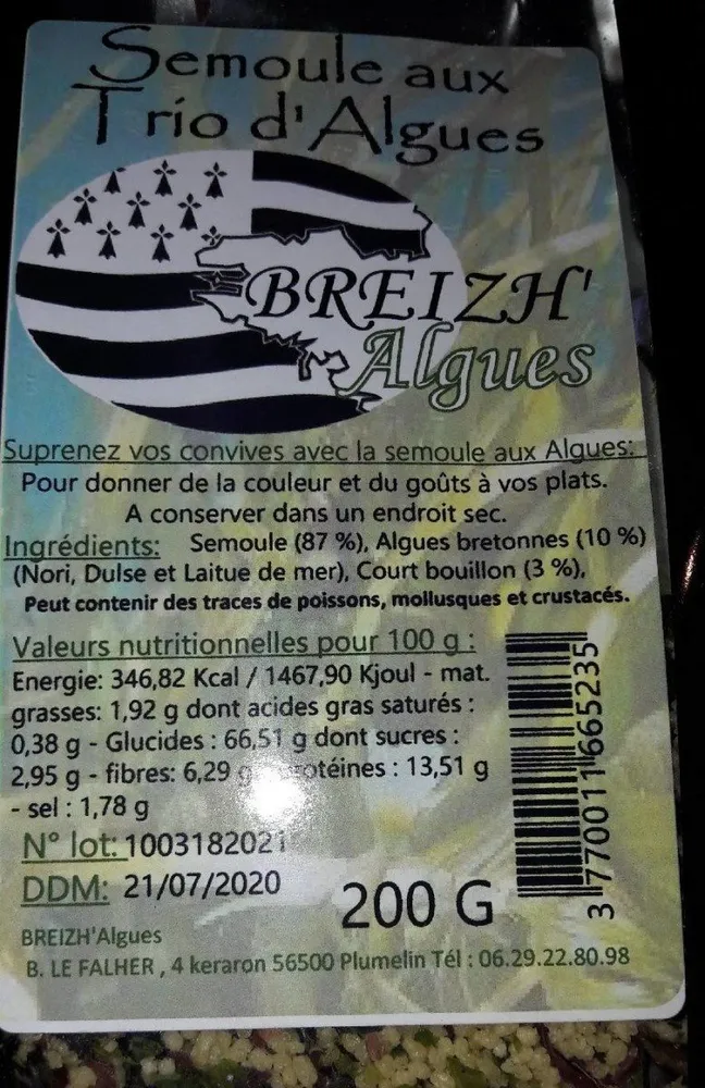 Semoule aux trio d'algues