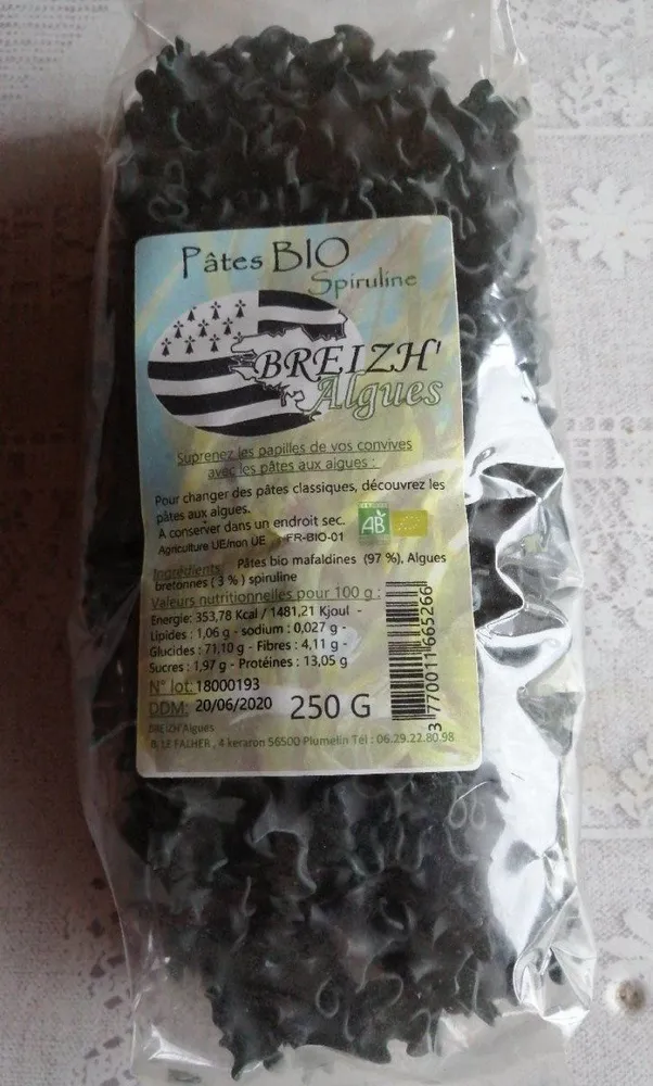 Pâtes Bio spiruline