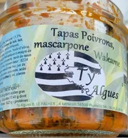Tapas poivrons algues mascarpone