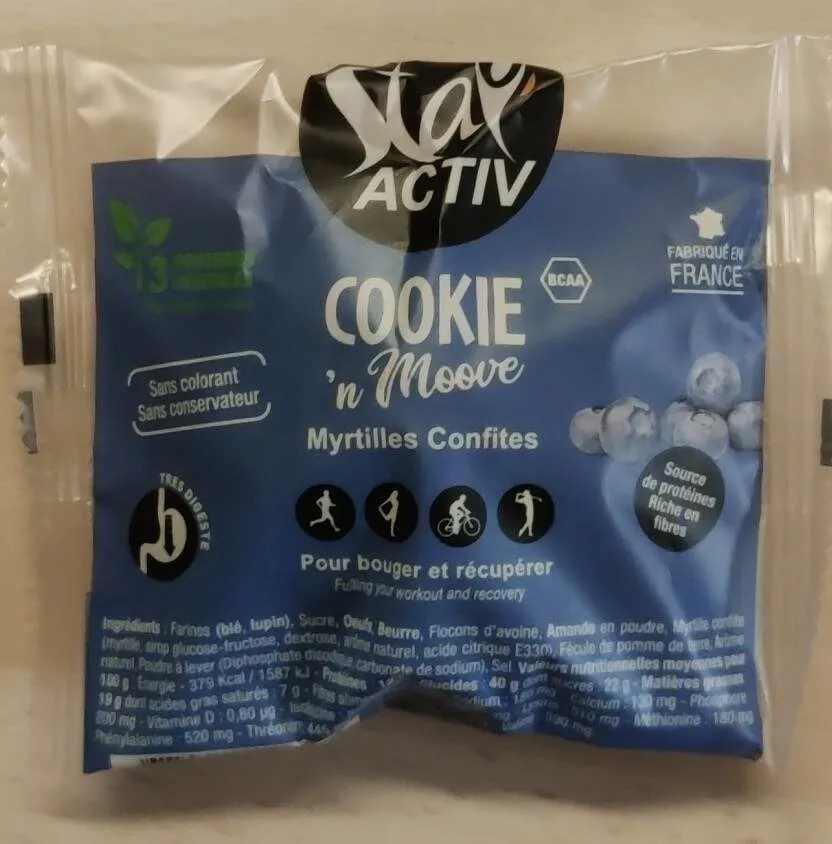 Cookie 'n moove myrtilles confites