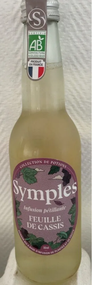 Symples - Infusion pétillante feuille de cassis
