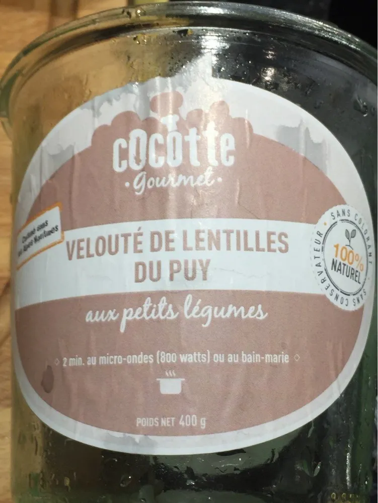 Velouté de lentilles du Puy aux petits legumes