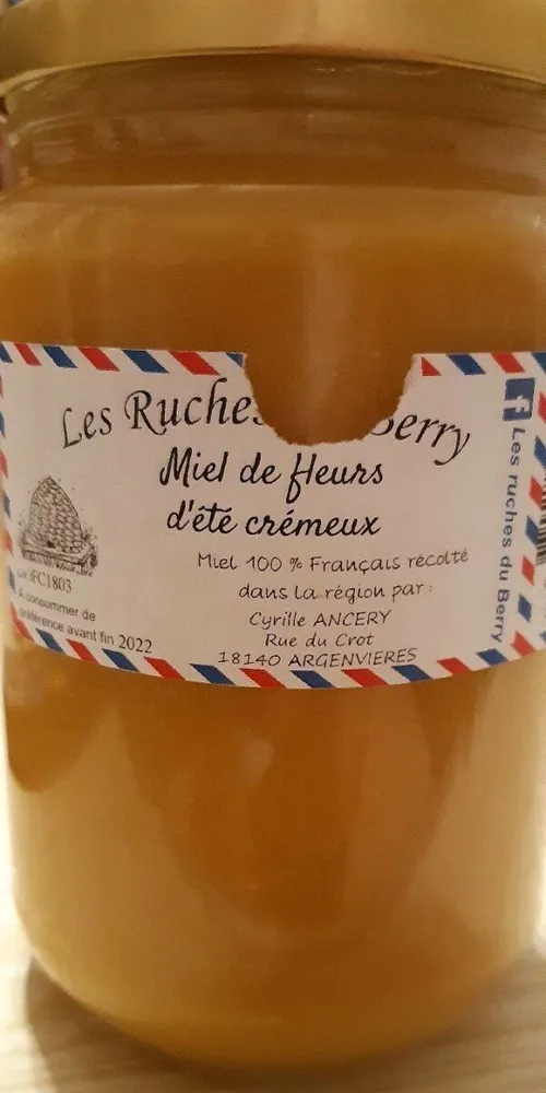 Miel de fleurs d'été crémeux