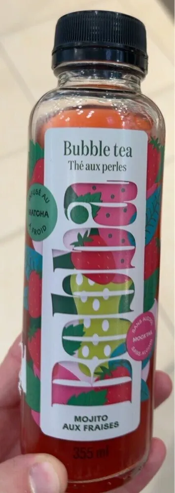 Bubble tea mojitaux aux fraise