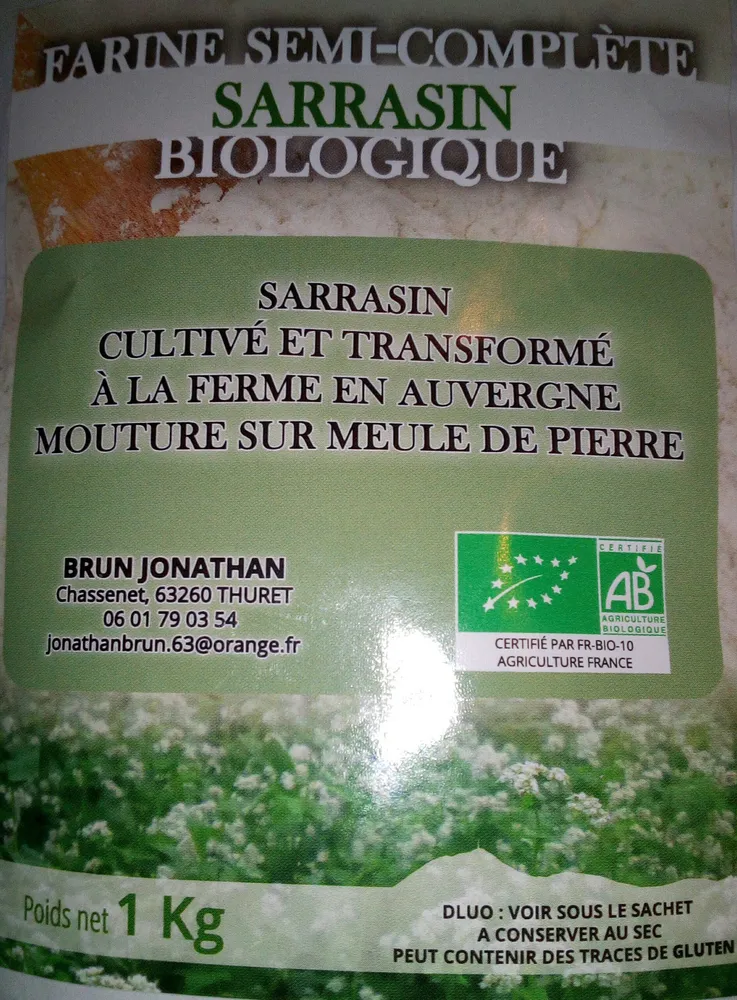 Farine semi-complète Sarrasin Biologique