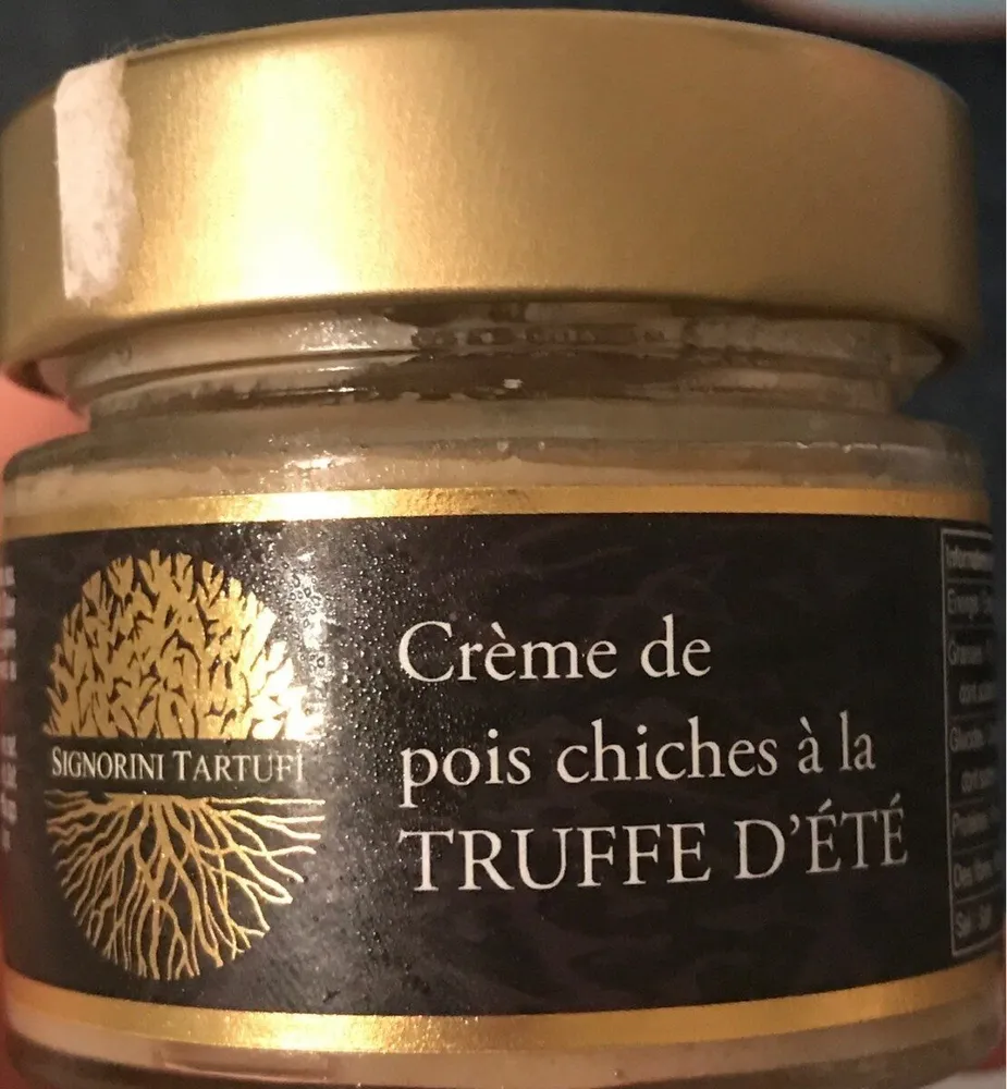 Creme de pois chiches a la truffe d'été