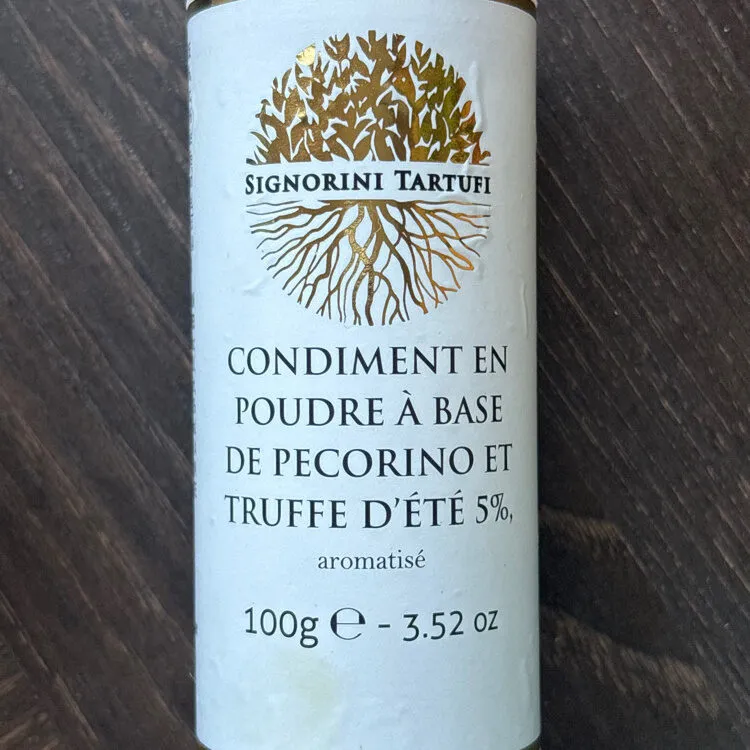 Condiment en poudre à base de pecorino et truffes d’été 5%