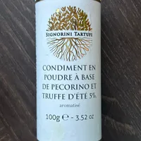 Condiment en poudre à base de pecorino et truffes d’été 5%