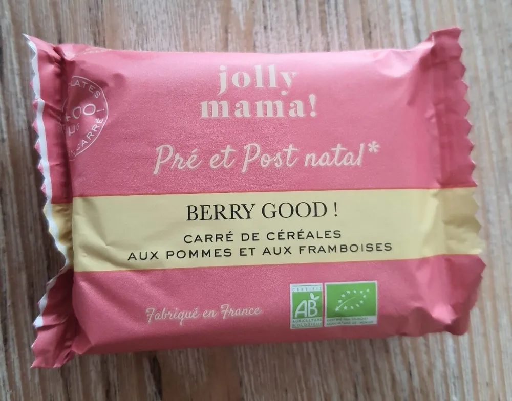 Carré de céréales Berry Good aux pommes et aux framboises