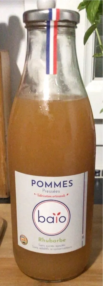 Jus de pommes et rhubarbe Baïo