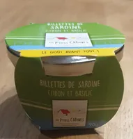 Rillettes de sardine Citron et Basilic
