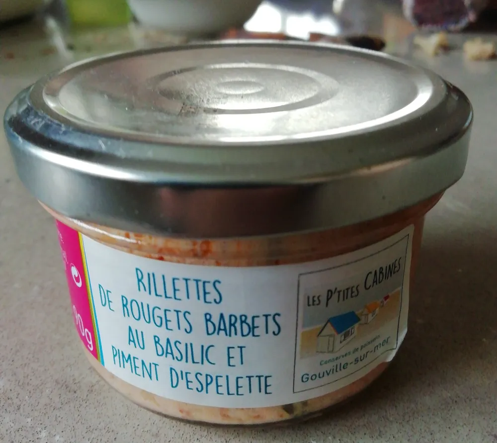 Rillettes de rougets barbets au basilic et piment d'Espelette
