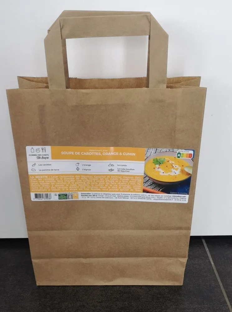 Assortiment pour soupe de carottes orange et cumin