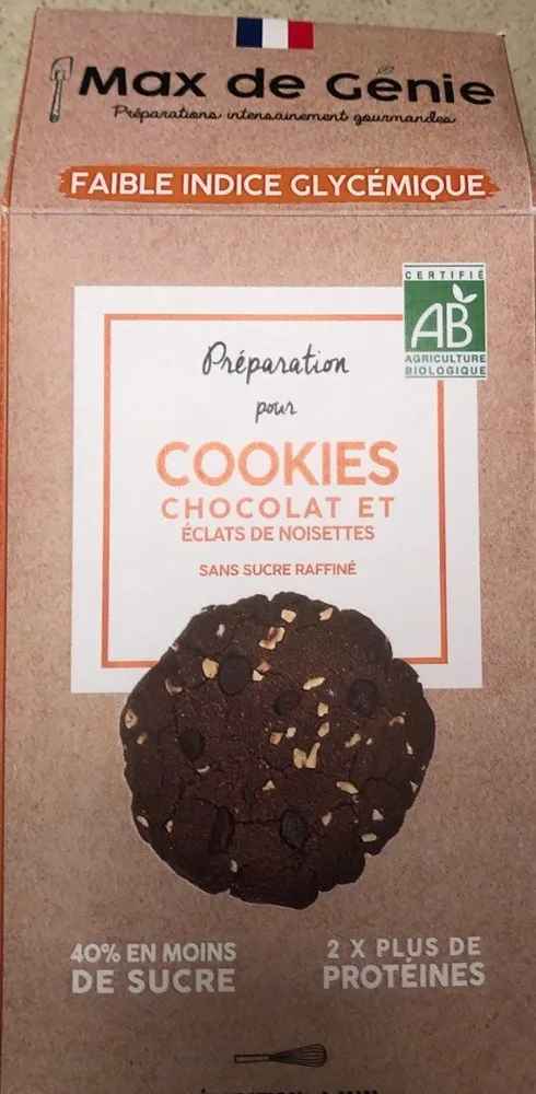 Préparation pour cookies chocolat et éclat de noisettes