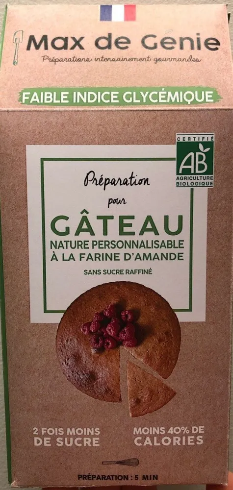 Préparation pour gateau nature personalisable