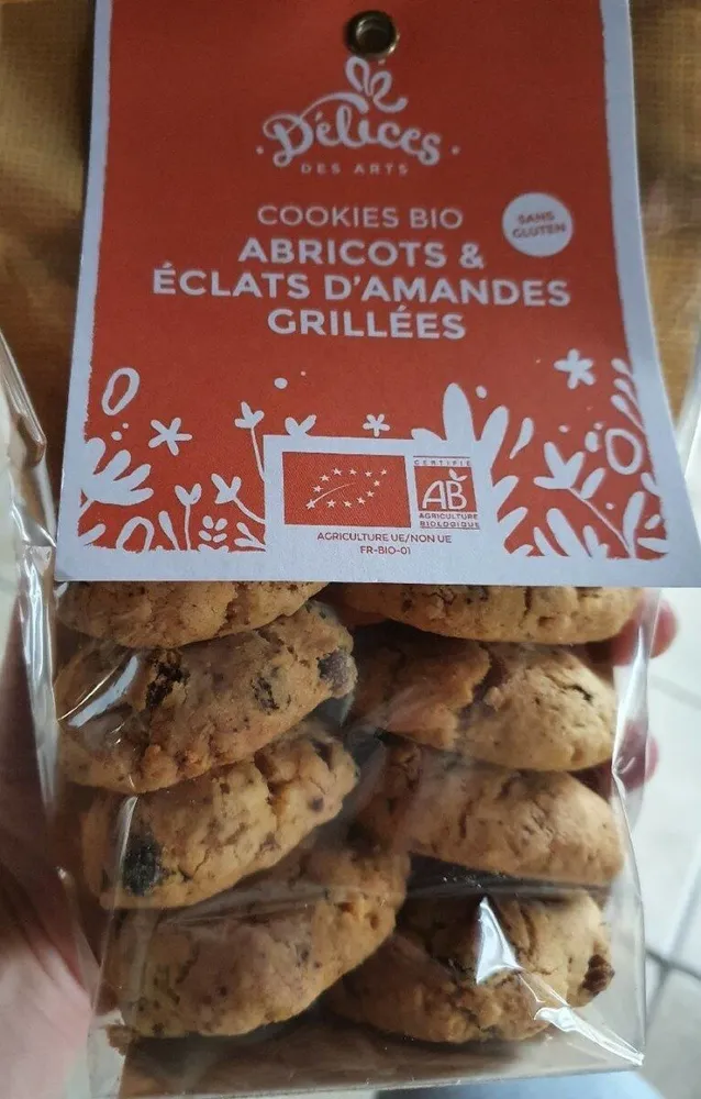 Cookies bio Abricots et éclats d'amandes grillées