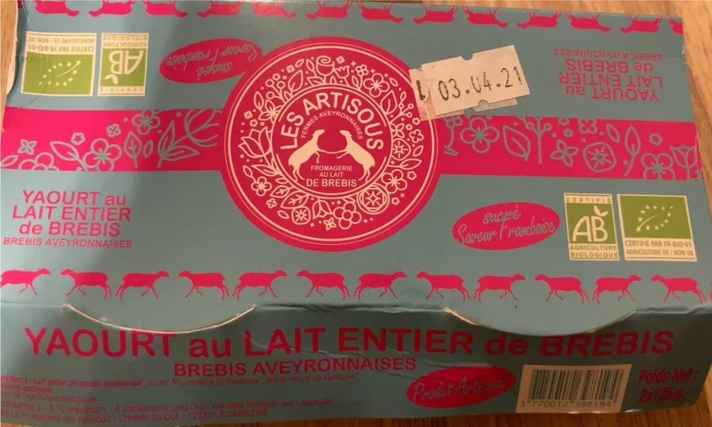 Yaourt au lait entier de brebis