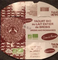 Yaourt bio au lait de brebis