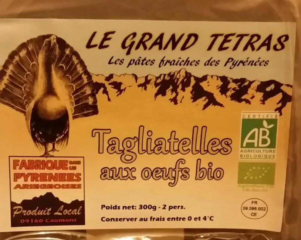 tagliatelles aux oeufs bio