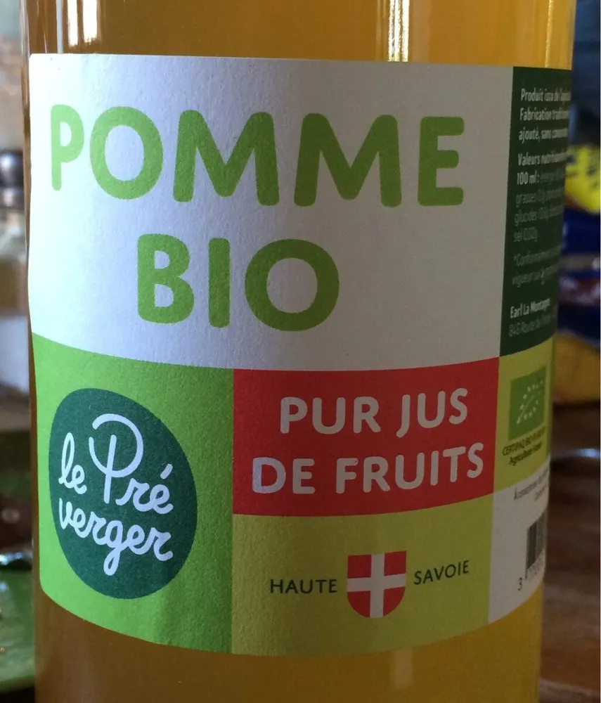 Pur jus de fruit, pomme bio