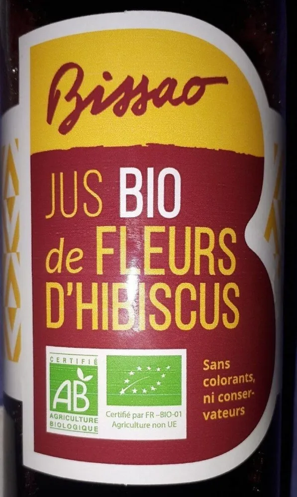 Jus bio de fleurs d'hibiscus
