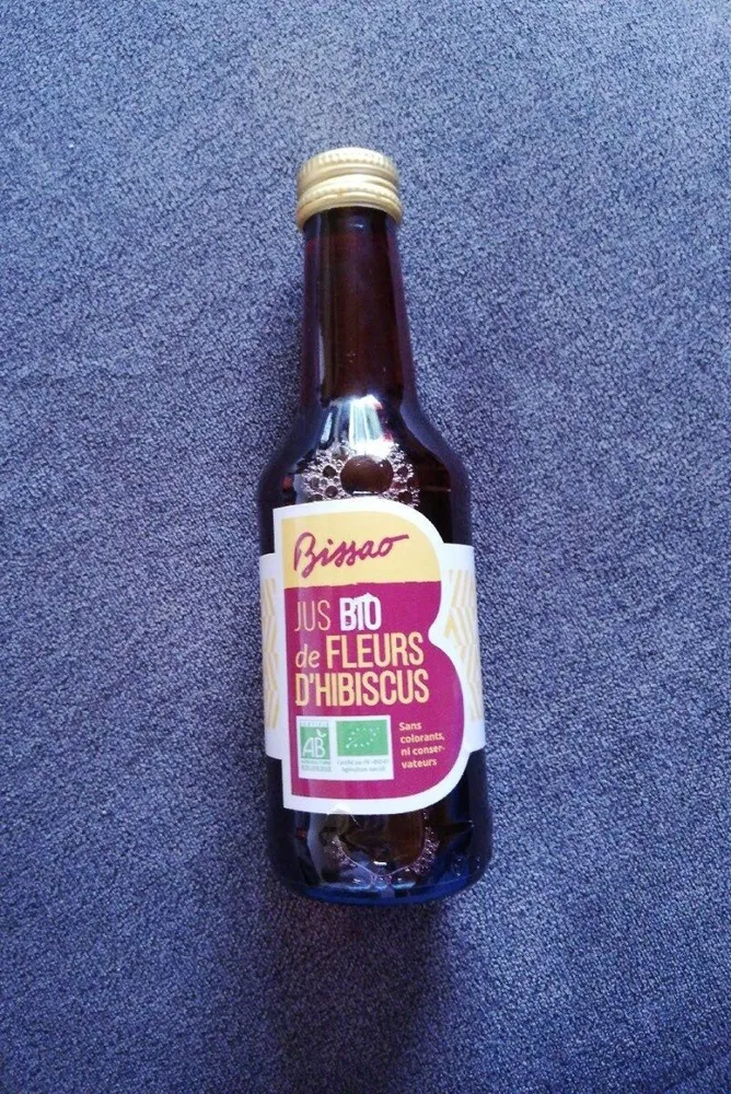 Jus bio de fleurs d'hibiscus