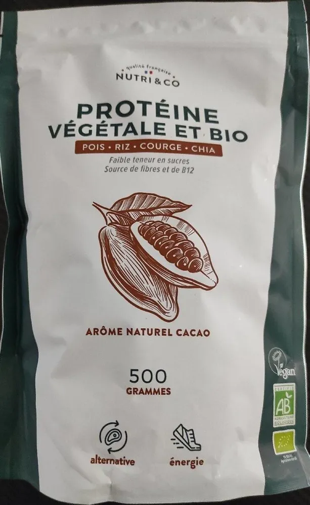 Protéine végétale et Bio - Arôme naturel cacao