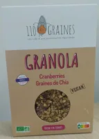 Granola cranberries graine de chia