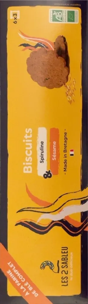 Biscuits spiruline et sesame