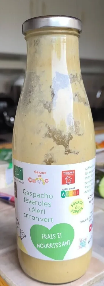 Gaspacho féveroles céleri citron vert