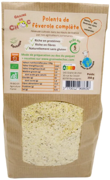 Polenta de féverole complète