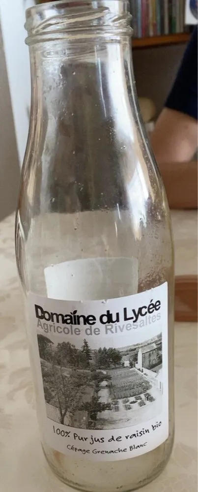 Jus de raisin grenache blanc