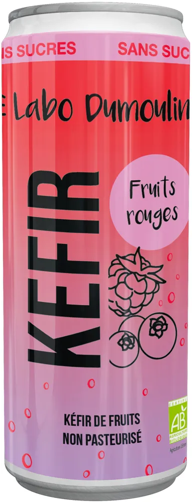 canette kéfir de fruits - fruits rouges