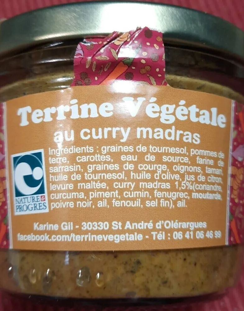 Terrine végétale au curry madras