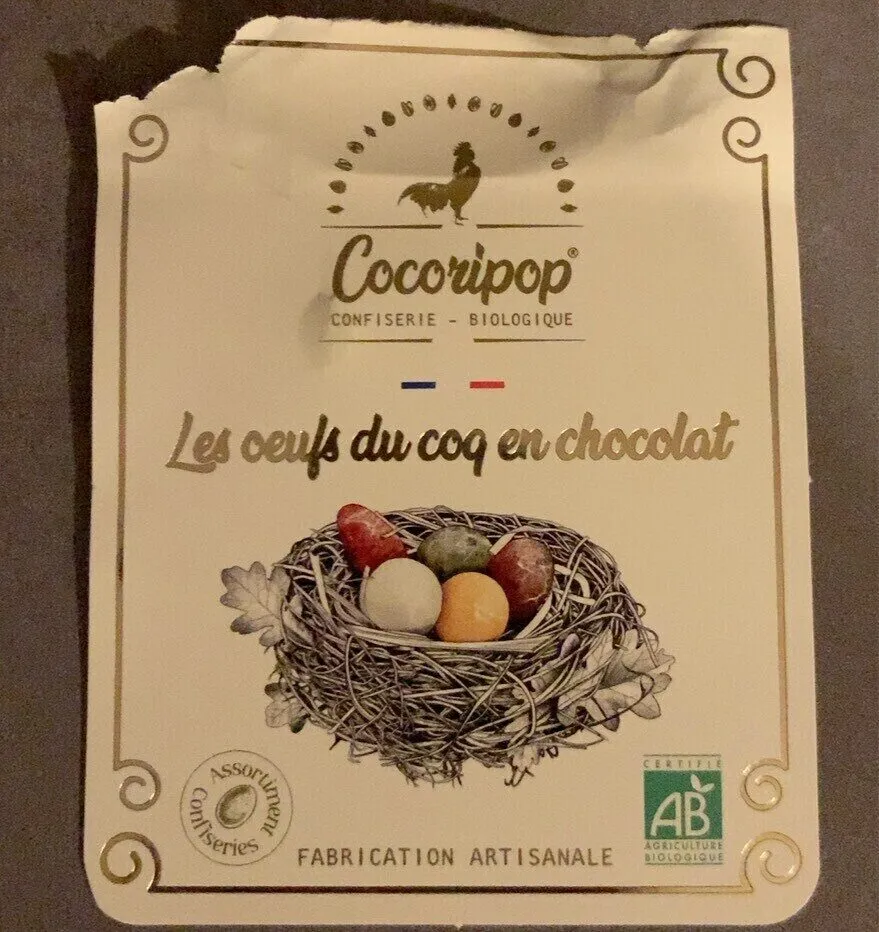 Les peufs du coq en chocolat