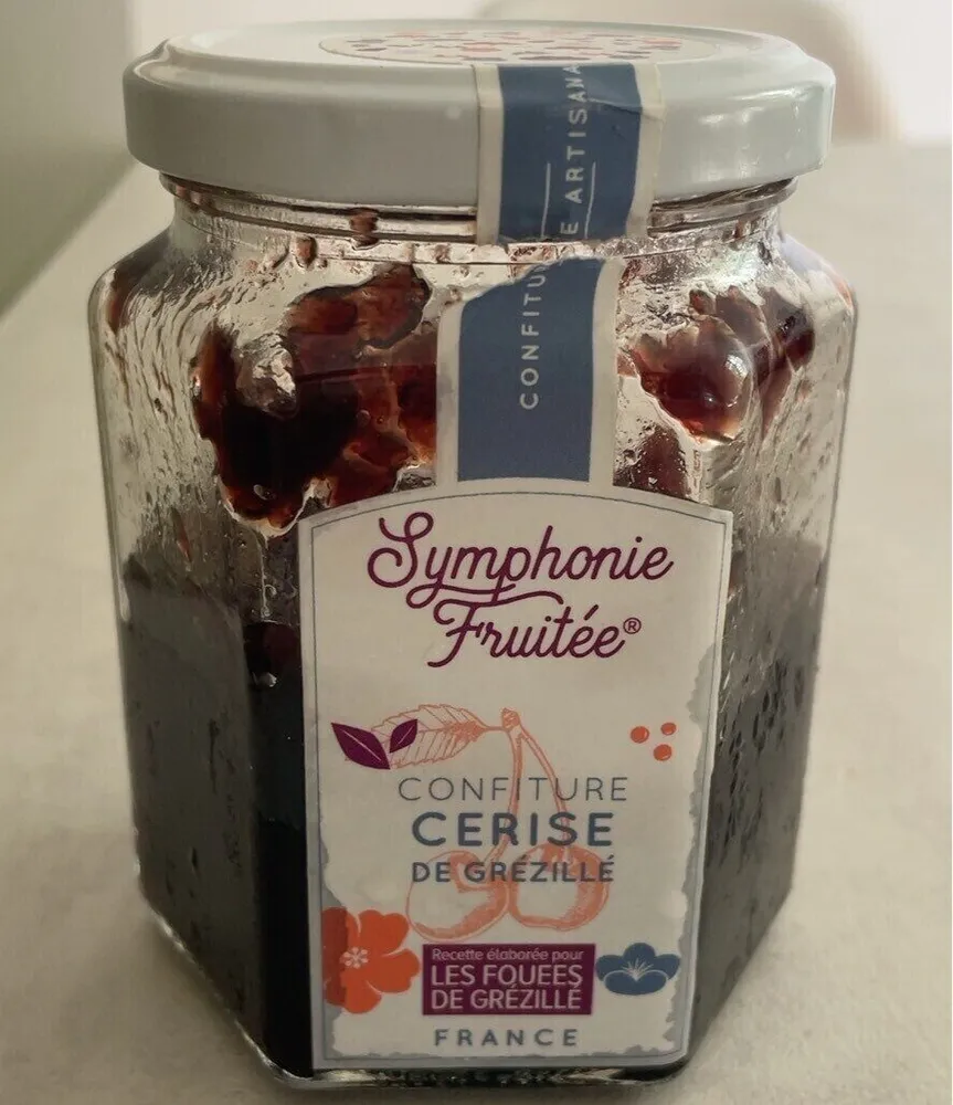 Confiture artisanale de cerises de Grézillé