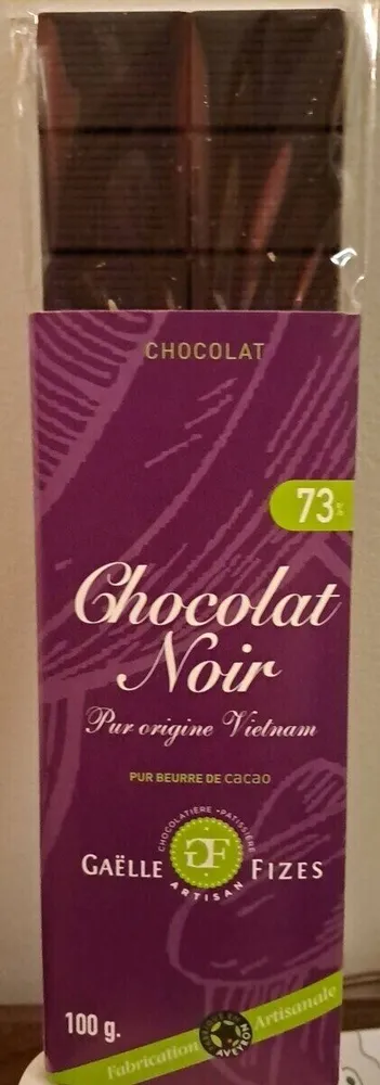 Chocolat noir gaelle fizes pur origine Vietnam