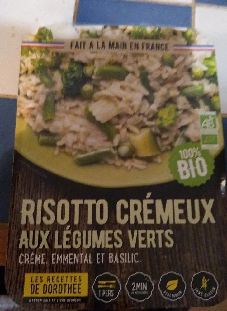 Risotto crémeux aux légumes verts