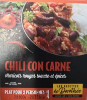 Chili con carne, haricots rouges, tomate et épices