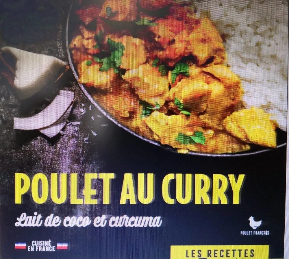 Poulet au curry, lait de coco et curcuma