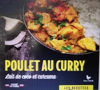 Poulet au curry, lait de coco et curcuma