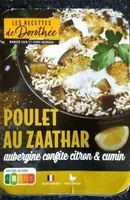 Poulet au zaatar aubergines confites citron et cumin