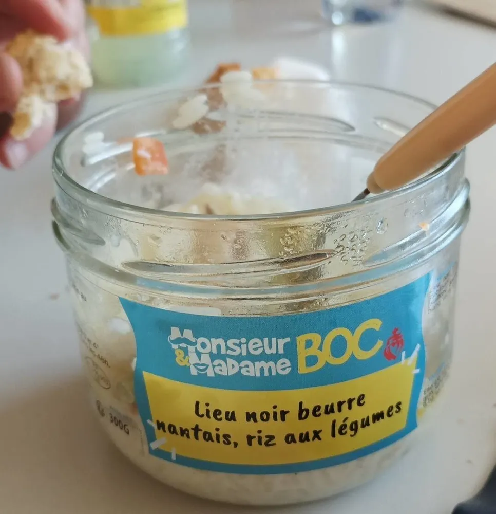 Lieu noir beurre nantais riz aux légumes