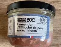 Parmentier d'effiloché de porc aux echalotes