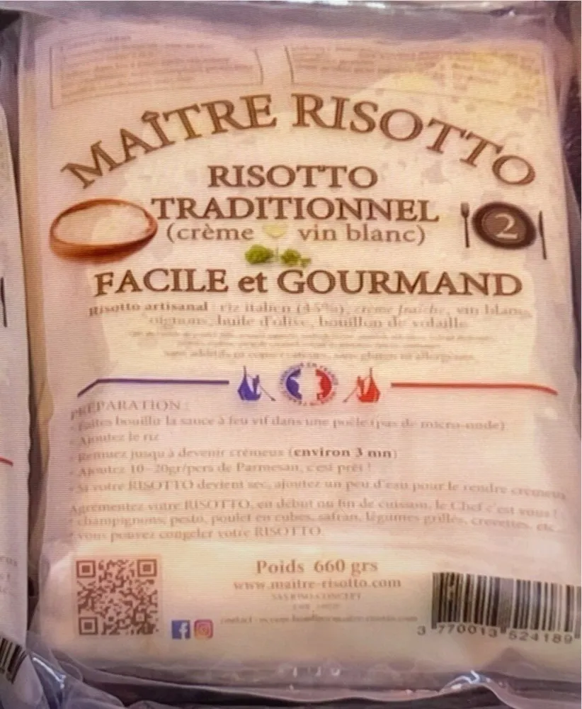 Risotto Traditionnel 2 pers