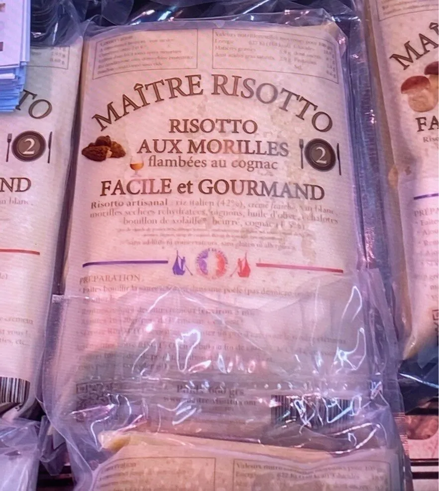 Risotto morilles flambées au cognac 2 pers