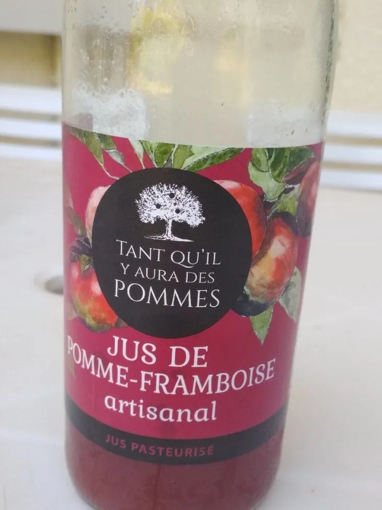 Jus de pommes-framboises