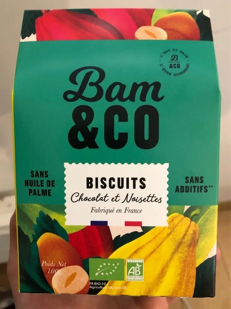 Mini biscuits chocolat noisettes